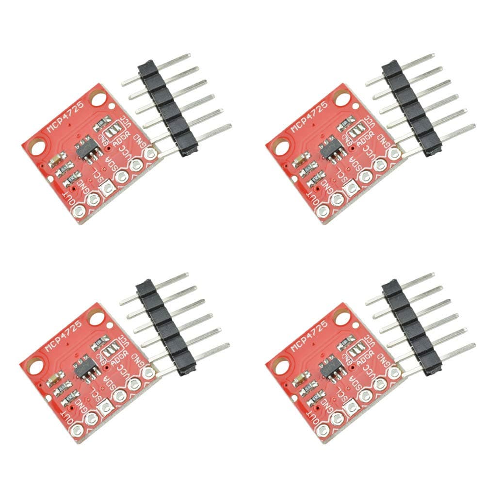 4PCS MCP4725 Breakout Module I2C DAC 12Bit Development Board 2.7V to 5.5V Supply with EEPROM for Arduino Raspberry Pi