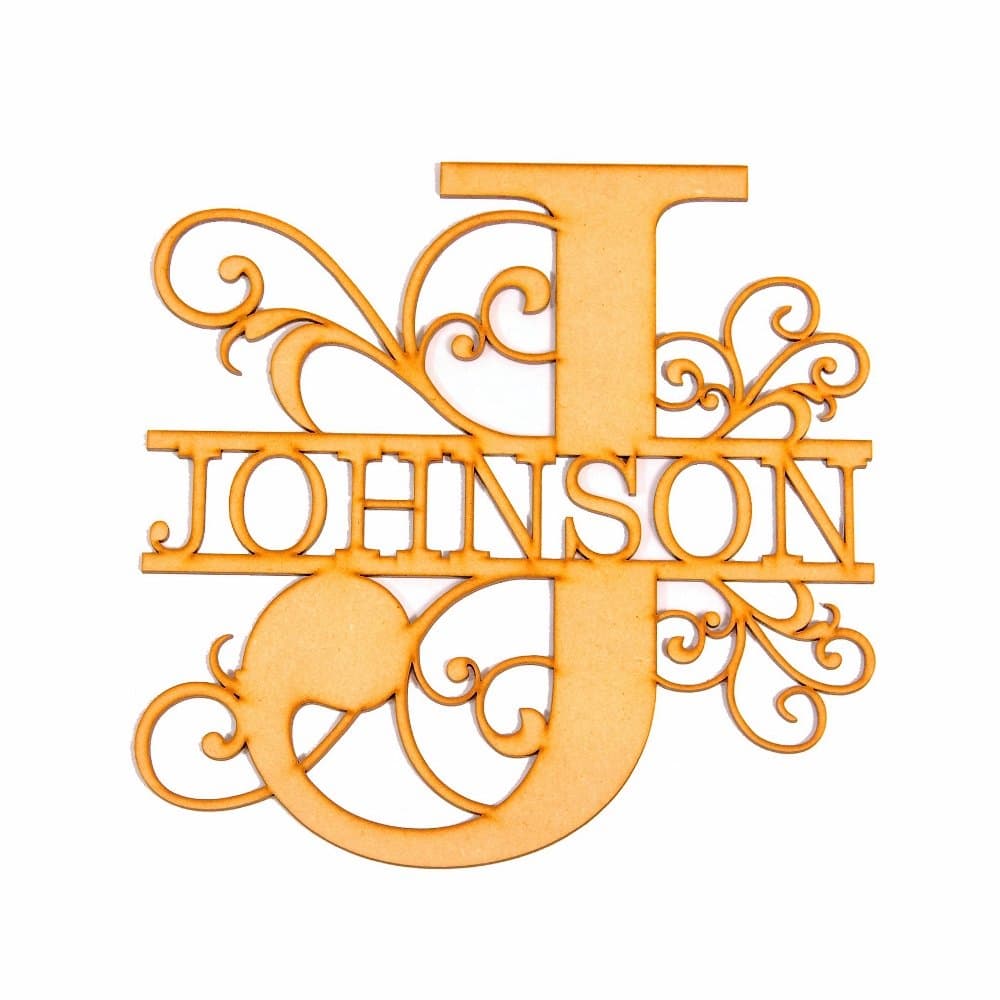 SHAPES OUTLET Custom Wood Letters and Wooden Signs - Wooden Letter J - 10" Monogram Letter “J”