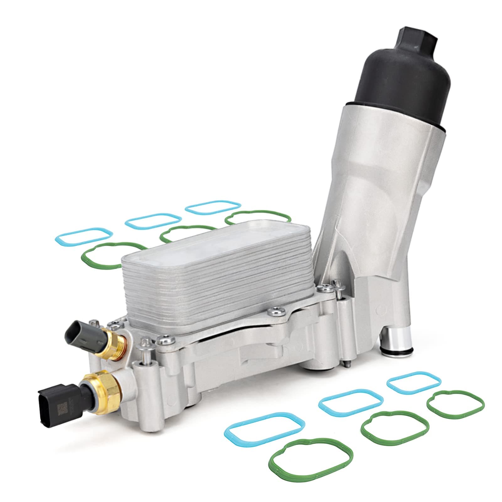 Engine Oil Cooler Filter Housing Aluminum 926-876 For Chrysler 200 300 Town Country Dodge Ram ProMaster Avenger Challenger Charger Durango Caravan Journey Jeep Cherokee Grand Wrangler 2011-2016, 3.6L