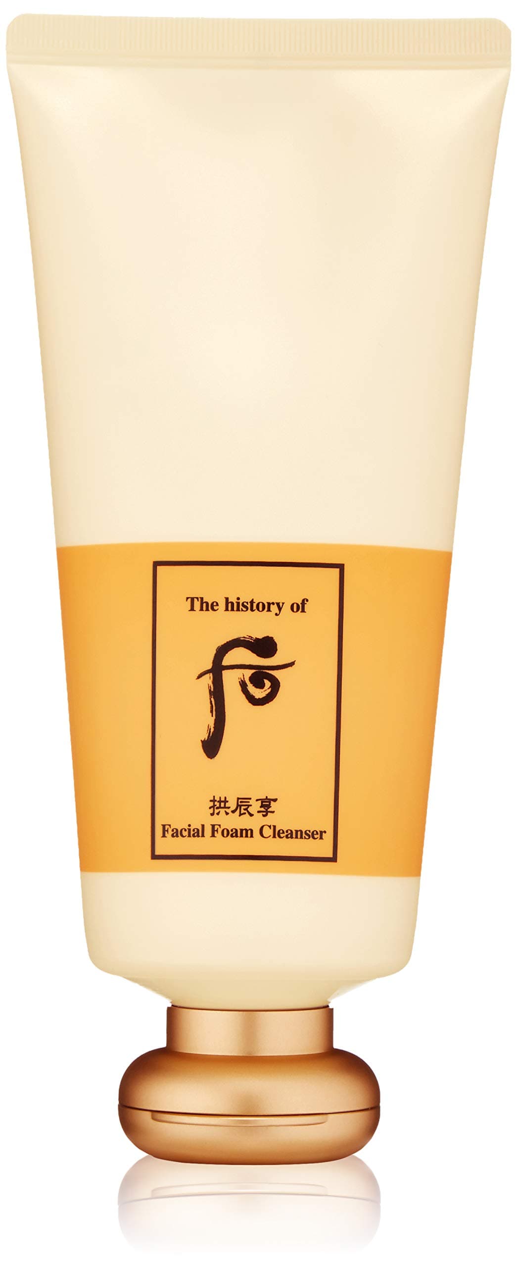 The History of Whoo Gongjinhyang Facial Foam Cleanser | Rich & Gentle Foaming Cleanser for Facial Grime & Makeup Removal | Fine & Abundant Foam Bubbles for Mild Cleansing Effect, 180ml
