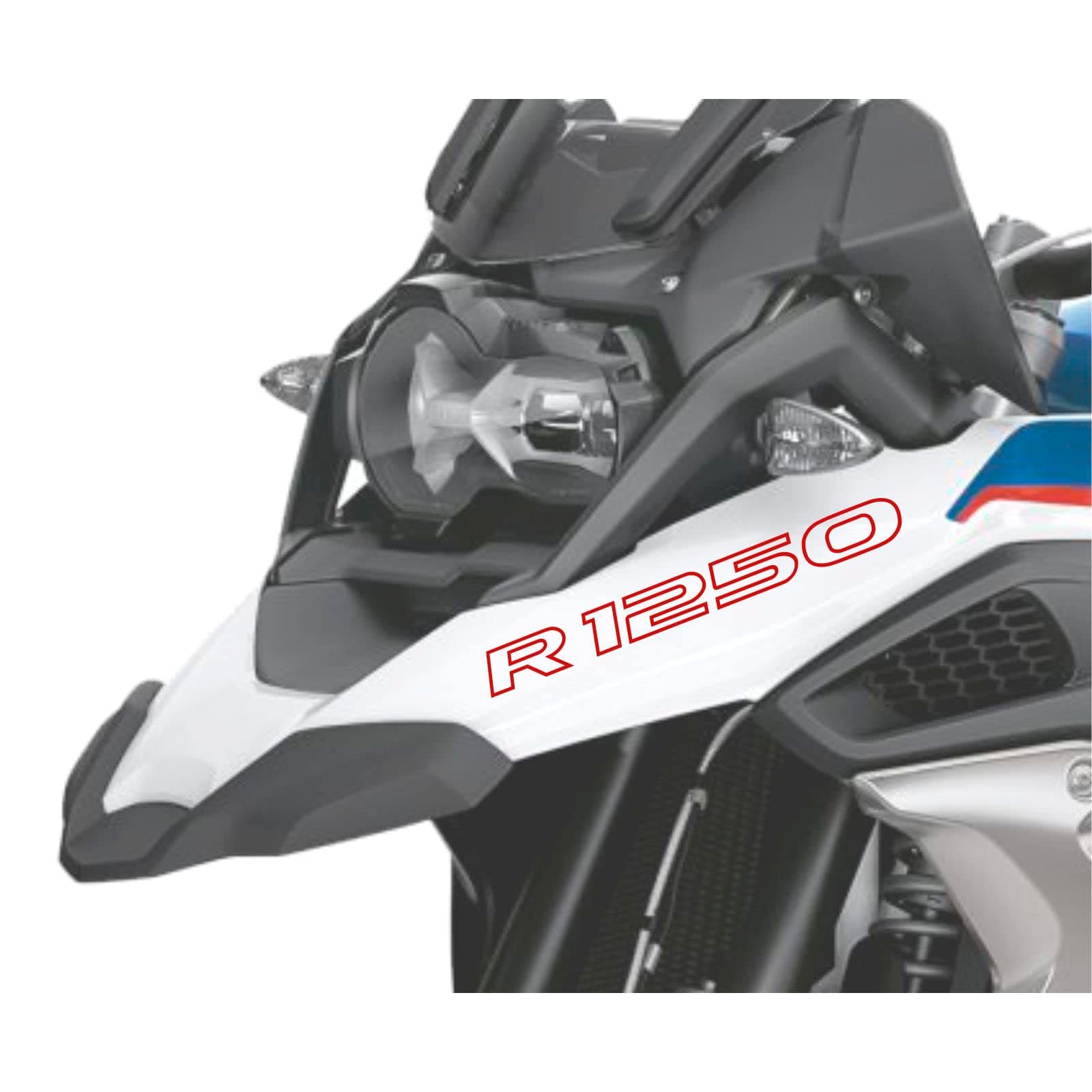 2pcs Stickers R1250 compatible with Moto Motorrad R1250 GS ADVENTURE R 1250 HP 2019 (red)