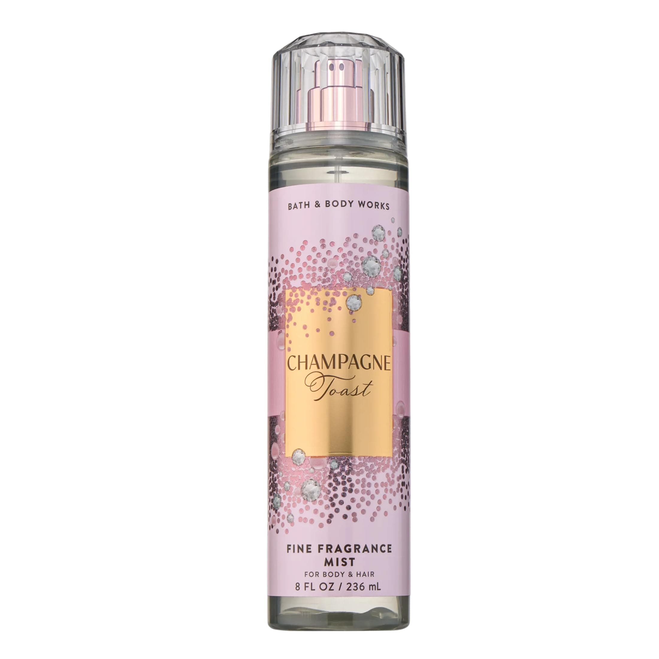 Bath & Body Works Champagne Toast Fine Fragrance Mist, Body Spray & Perfume for Women, Long-Lasting Personal Fragrance, Bubbly Champagne and Sparkling Berry Scent, 8 fl oz - 1 Pack