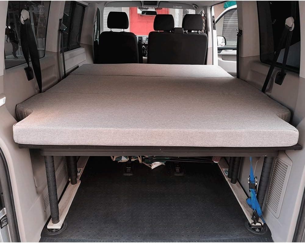 KFoam.es Folding Mattress for Volkswagen T5, T6, Multivan, California Beach and Caravelle 185 x 148 x 8 cm