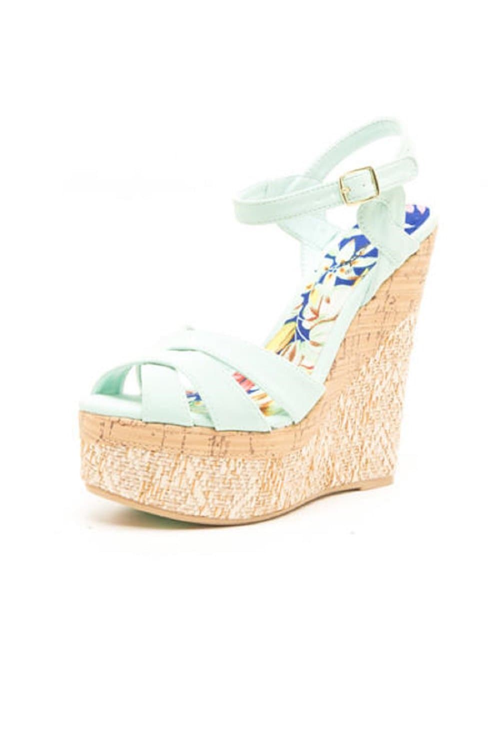 Espadrille Strappy Wedge (6, Menthol)