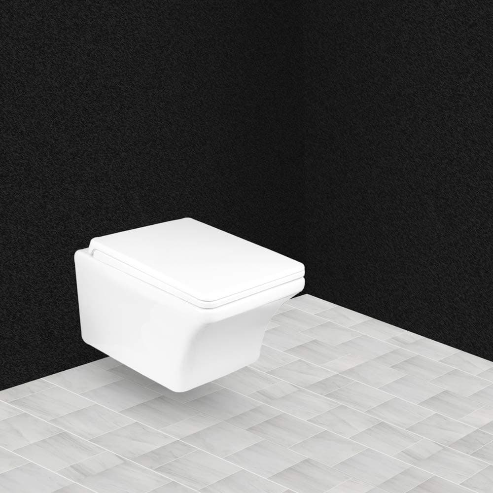 Hindware Nile One Piece Wall Mounted Western Toilet Commode (Starwhite)