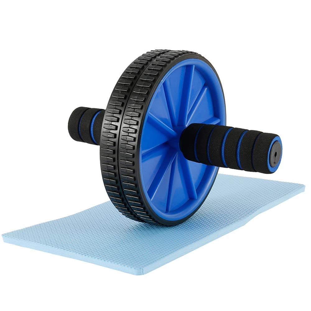Keyohome Abdominal Exercise Ab Roller Wheel with Thick Knee Pad Mat,Quiet Abdominal Muscle Wheel for Home Gym Fitness Equipment
