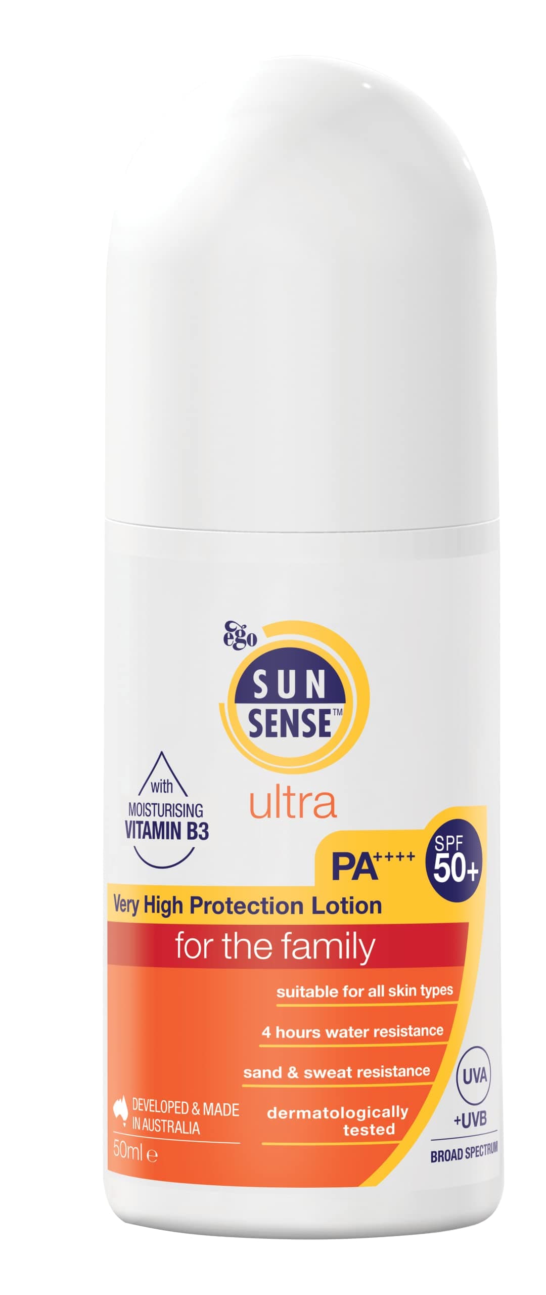 SunSense Ultra SPF50+, Body Sunscreen, clear, 50 ml (Pack of 1)