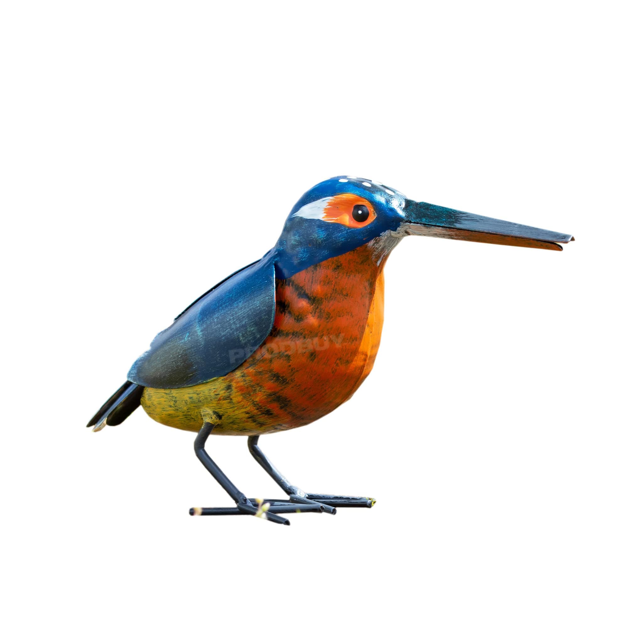 Small Colourful Metal Kingfisher Bird Ornament