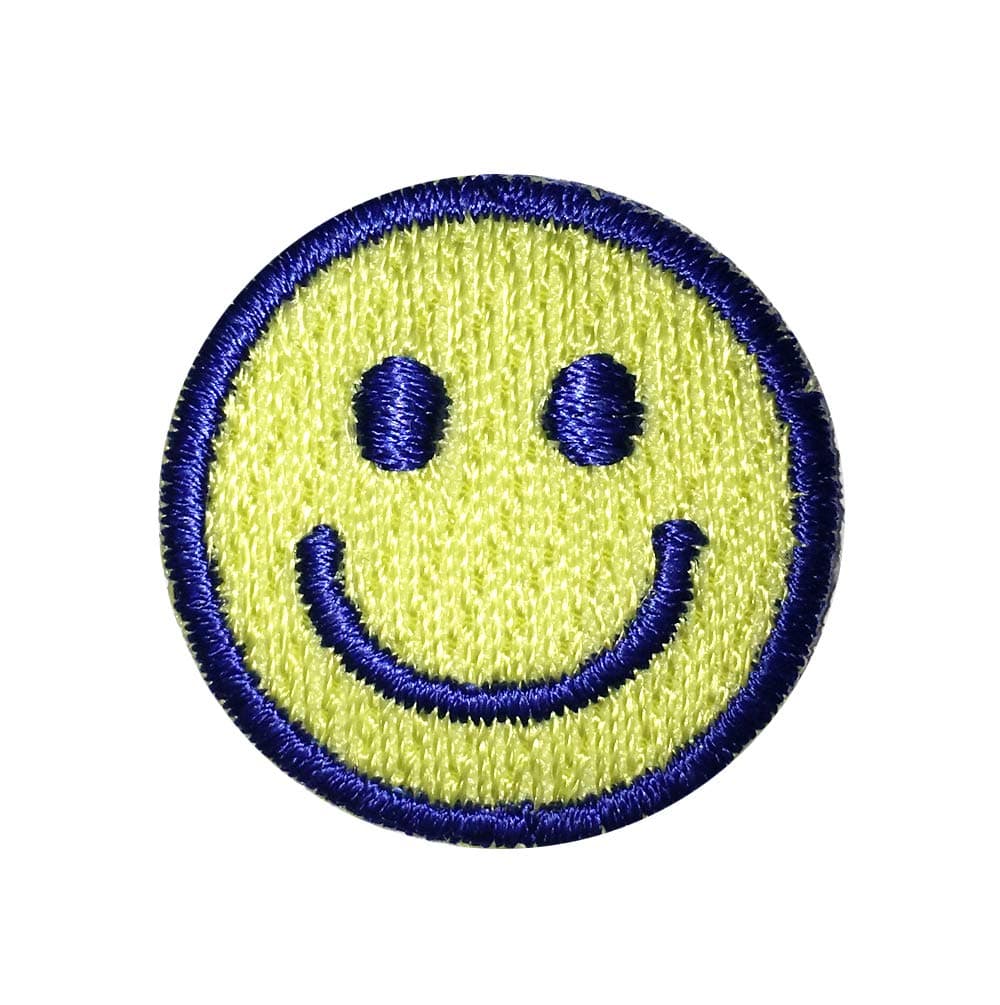 Happy Face Patches Iron On 10 Pack 1" Embroidered Reward Smiley Face Patch