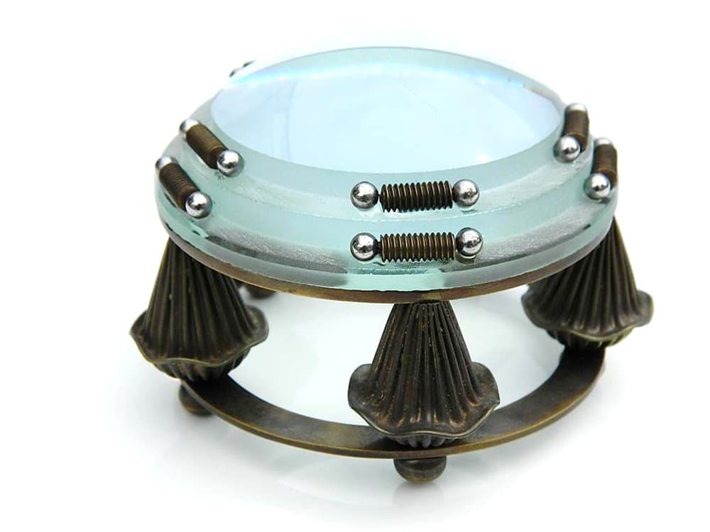 casanova nauticals Traditional Brass Magnifying Glass with Leather Case - W. Ottway