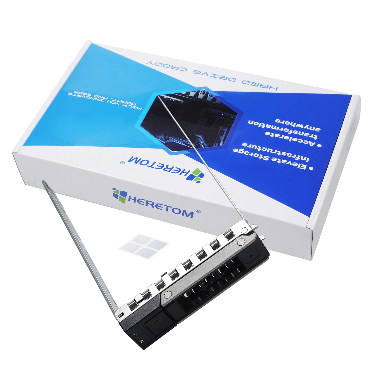 Heretom 3.5" X7K8W Y796F Gen 14 HDD SAS/SATA Tray Caddy For Dell Poweredge R240 R340 R440 R540 R640 R740 R740xd R940 C6420 R6415 R7415 R7425 with 4 screws