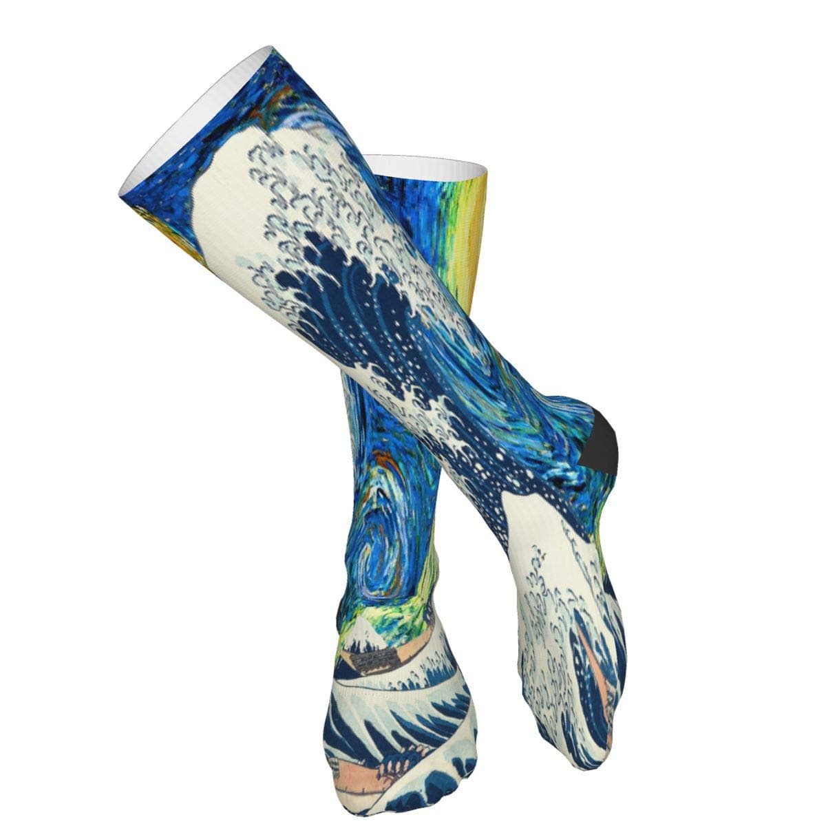 Compression Socks for Women and Men Running Socks Knee Hi Caped Fun Socks