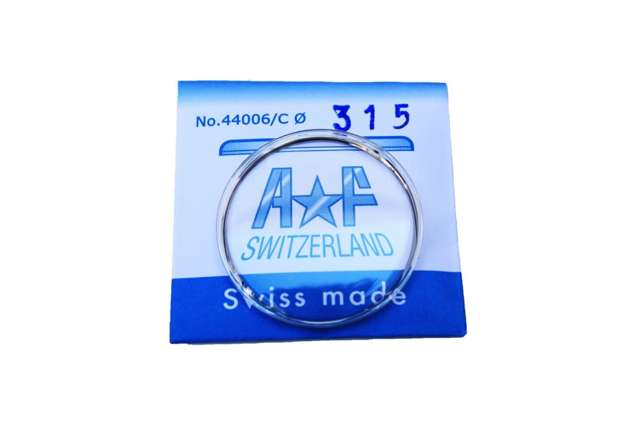 Plastic ET Silver Color Tension Ring Plexi Watch Crystal 31.5mm - Swiss Made