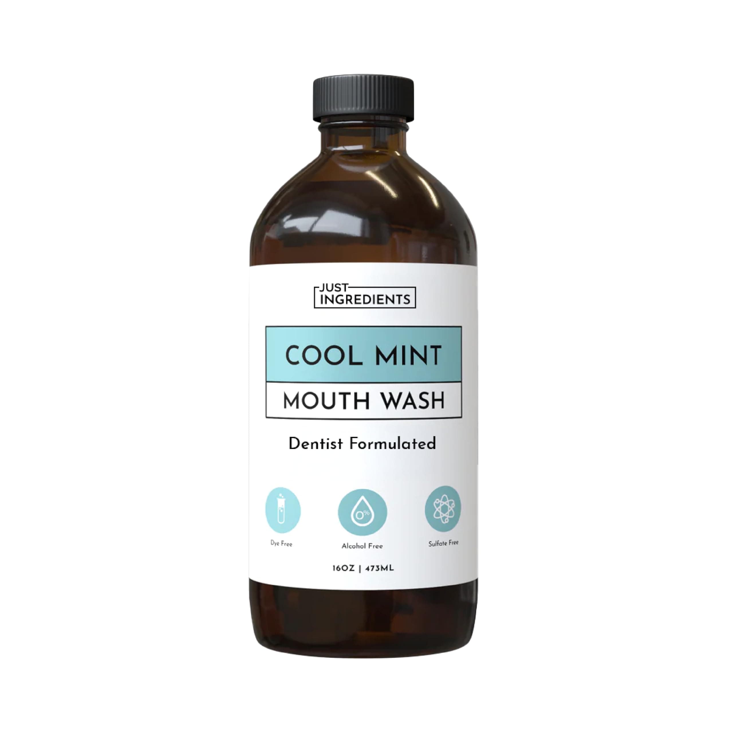 Cool Mint Remineralizing Mouthwash - Hydroxyapatite, Colloidal Silver, Alcohol-Free - 16 Fl Oz