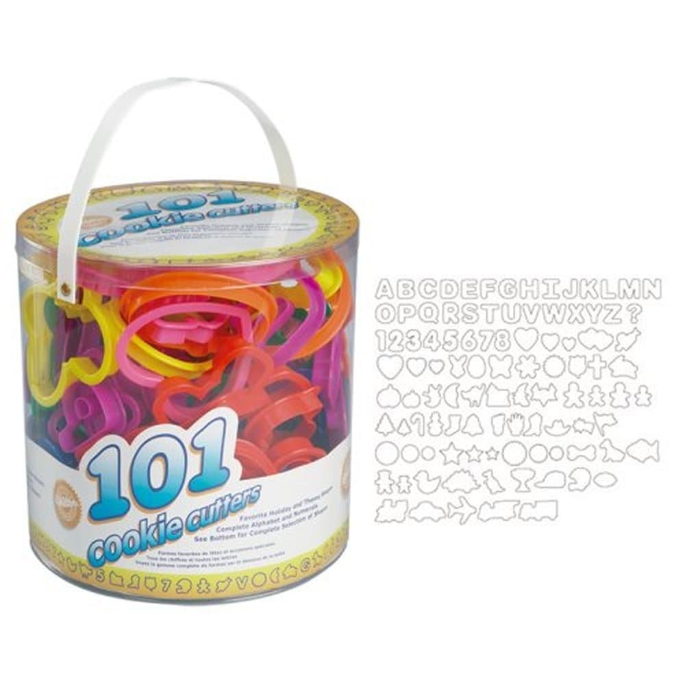 Wilton 2304-1050 Biscuit/Cookie Cutters Set, 101 Piece Alphabet, Numbers and Seasonal Cutters