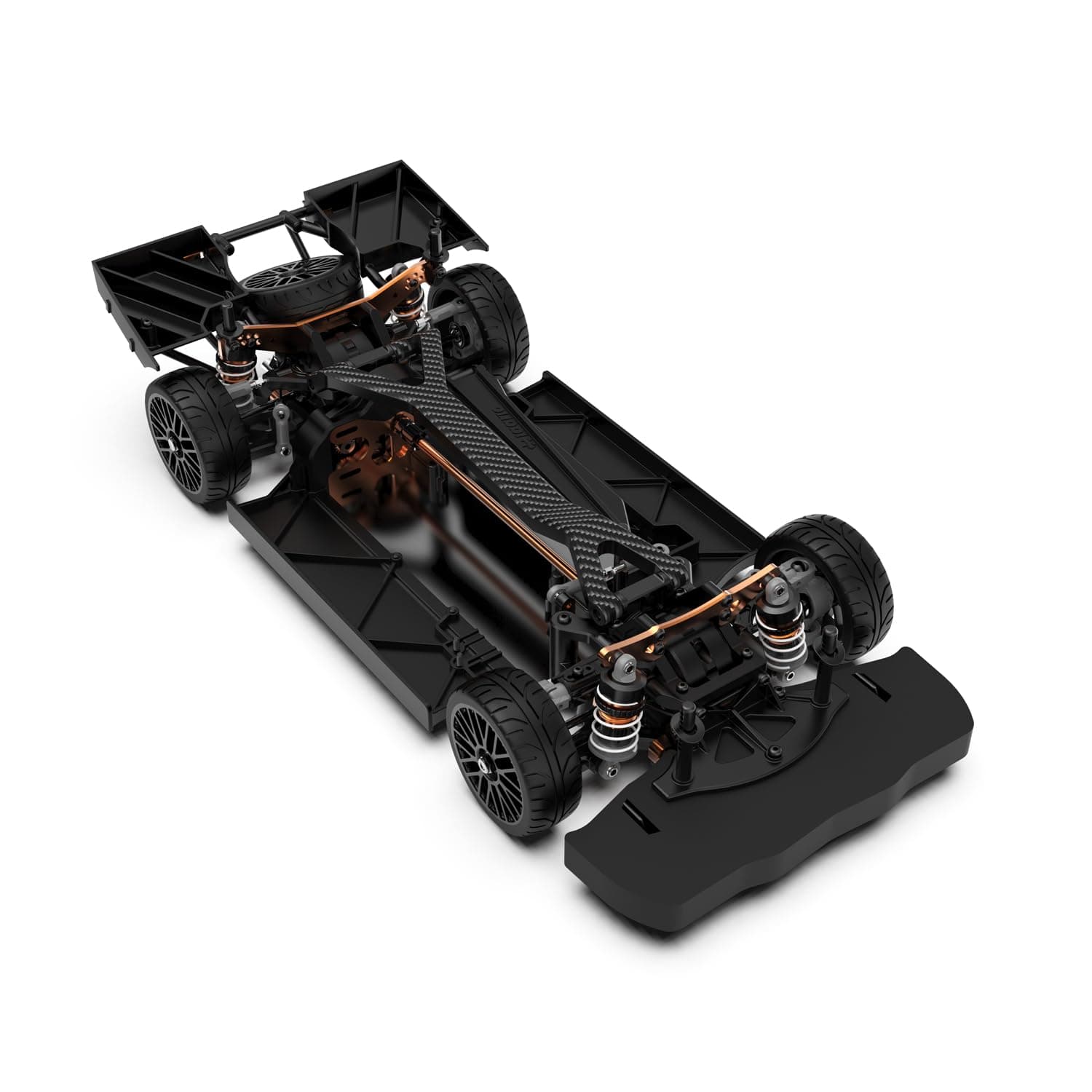 1:10 Brushless RC Car Alloy Roller for Adults, 4WD Hobby On-Road Race Car Roller with 1/8 Differential and Aluminum Shock Absorbers