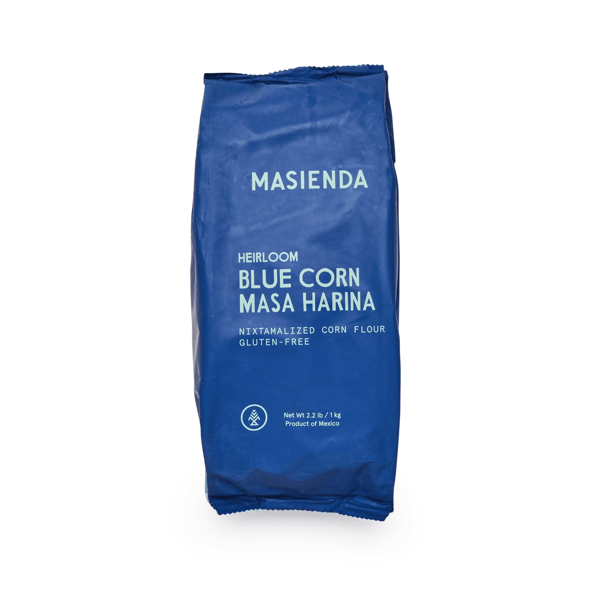Heirloom Blue Corn Masa Harina/Flour 2.2 LB (Pack of 2) - Nixtamalized Corn Flour Perfect for Corn Tortillas, Tamales, Tostadas, Pupusas, Arepas and More. Gluten-Free, Non-GMO, Preservative-Free.