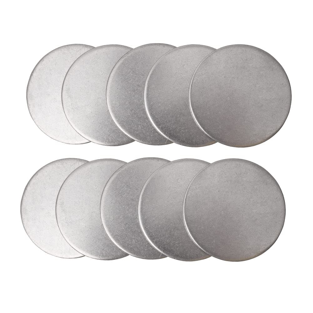 Eoiips 2" Diameter Stainless Steel Disc, 15 Gauge Thickness Round Circle Plate 304 Stainless Steel for Crafts Metal Stamping and Jewelry Making (10pcs)