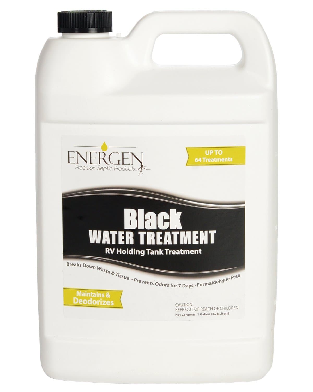 Black Water Septic Tank Treatment - Deodorizing and Waste Digesting Concentrated Enzymes - 1 Gallon Contains up to 64 Treatments
