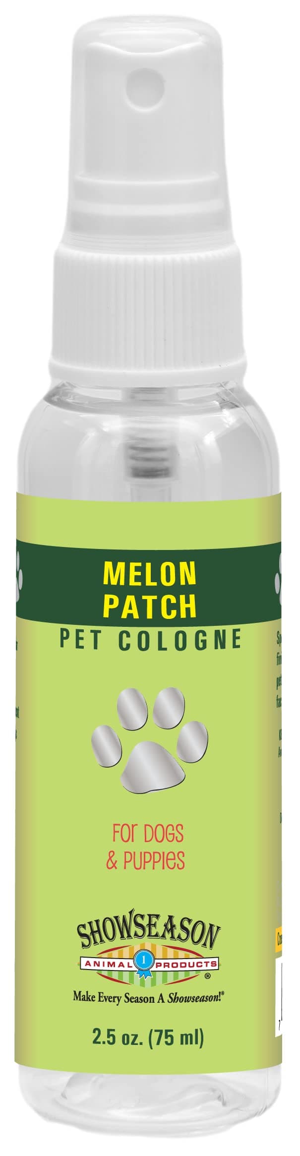 Showseason® Melon Patch Pet Cologne 2.5 oz For Dogs | Travel Size | Long-Lasting Odor Eliminator | Paraben-Free | Biodegradable & Non-Toxic | Made in The USA
