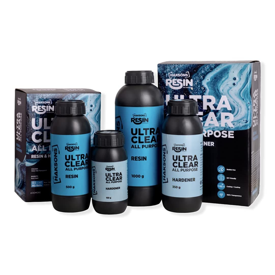 Ultra Clear All Purpose Epoxy Resin and Hardener, Crystal Clear Resin for DIY Art & Crafts, Jewelry Making, River Tables, Cast Coating Wood, Easy-to-Cast Resin, 650g