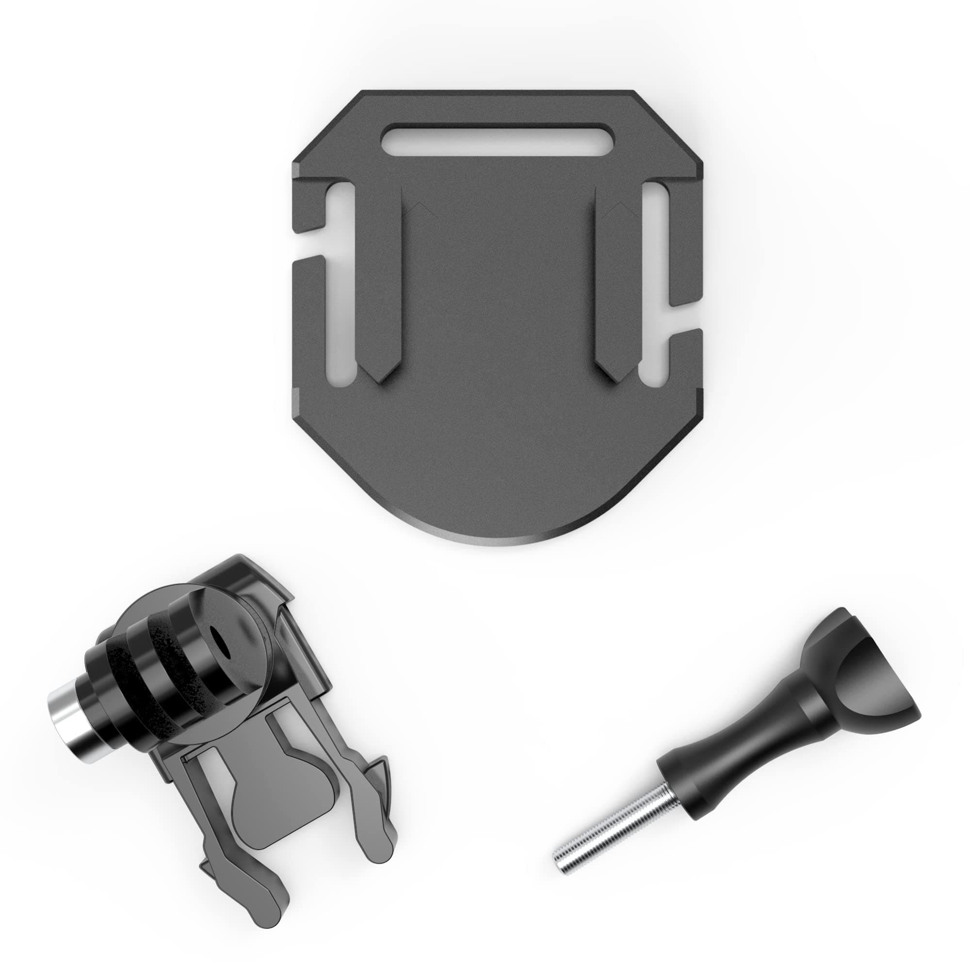 MOLLE Tactical Vest Base Connection Mount Hanging Buckle Molle Mount with 360 Degree Rotate Screw Swivel Mount Helmet kit for GoPro Hero 9/8/7/(2018)/6/5/4 Black,Hero 3+,DJI Osmo Action,AKASO