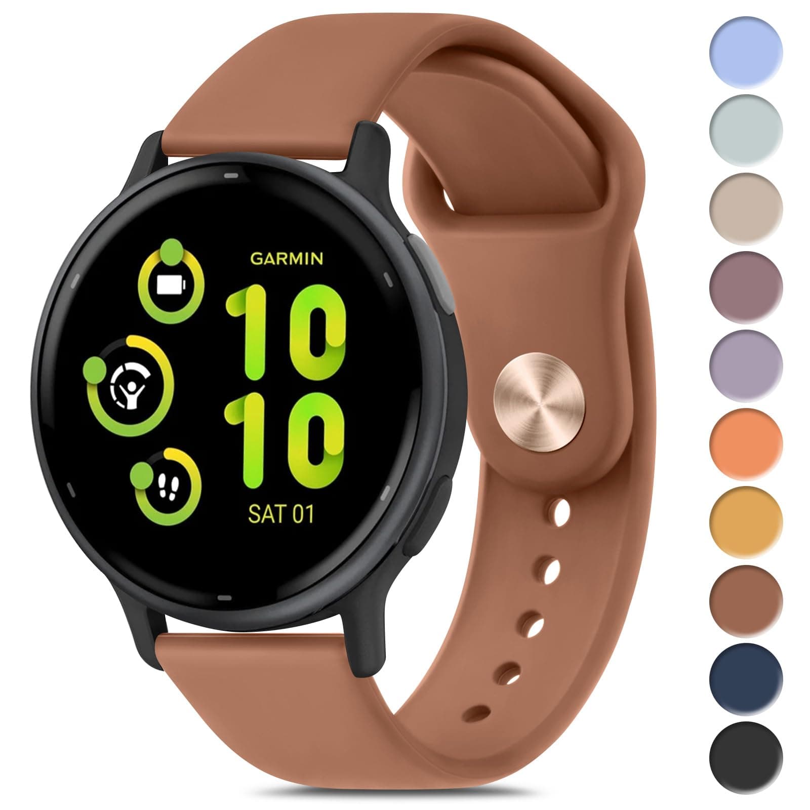 Bands Compatible with Garmin Vivoactive 5 / Vivoactive 3 Watch Band, Garmin Venu 2 Plus / Venu Sq / Venu Watch Bands Women Men, Soft Silicone Sport Replacement Strap for Garmin Vivoactive 5,