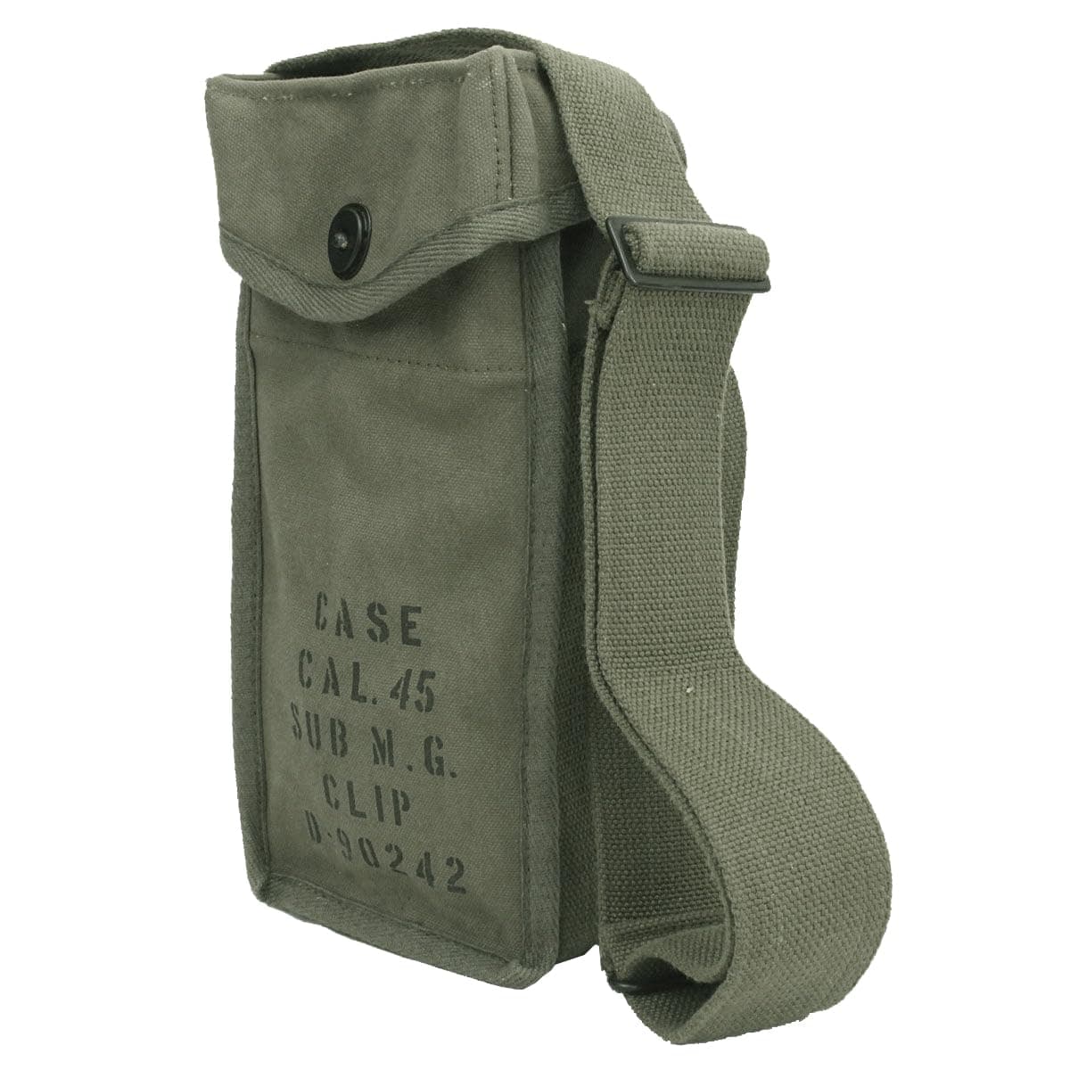 CALYX Reproduction U.S. WWII .45cal M3/M3A1 Grease Gun or Thompson Magazine Carry Case Pouch- OD Green Canvas Ammo Pouch