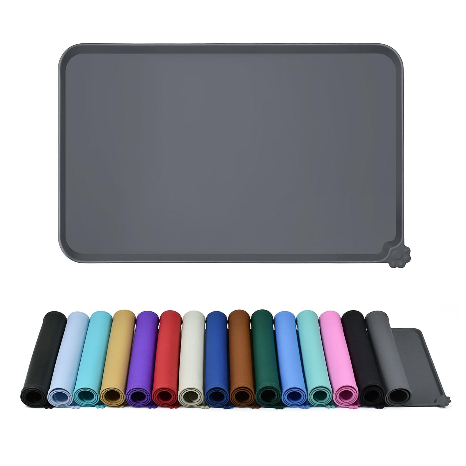 Silicone Dog Cat Bowl Mat Non-stick Food Pad Water Cushion FDA Approved Waterproof