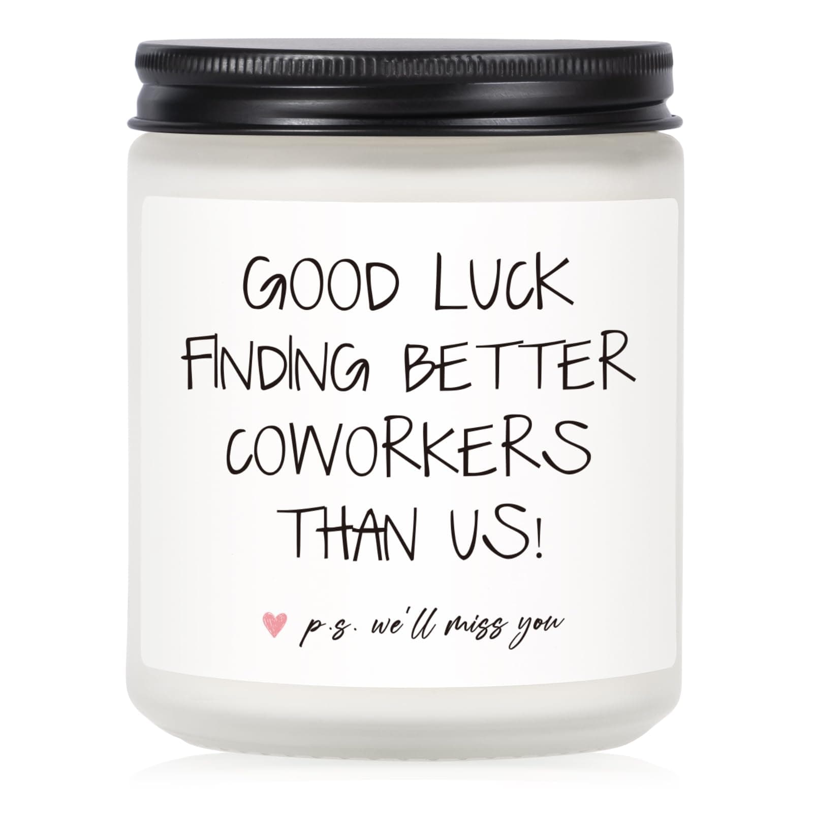 BAUBLEDAZZ Coworker Leaving Gifts for Women - Handmade Lavender Soy Wax Candle(7oz)- Funny Going Away, Goodbye, Farewell Gifts for Coworkers, Boss, Men, Women, Friend