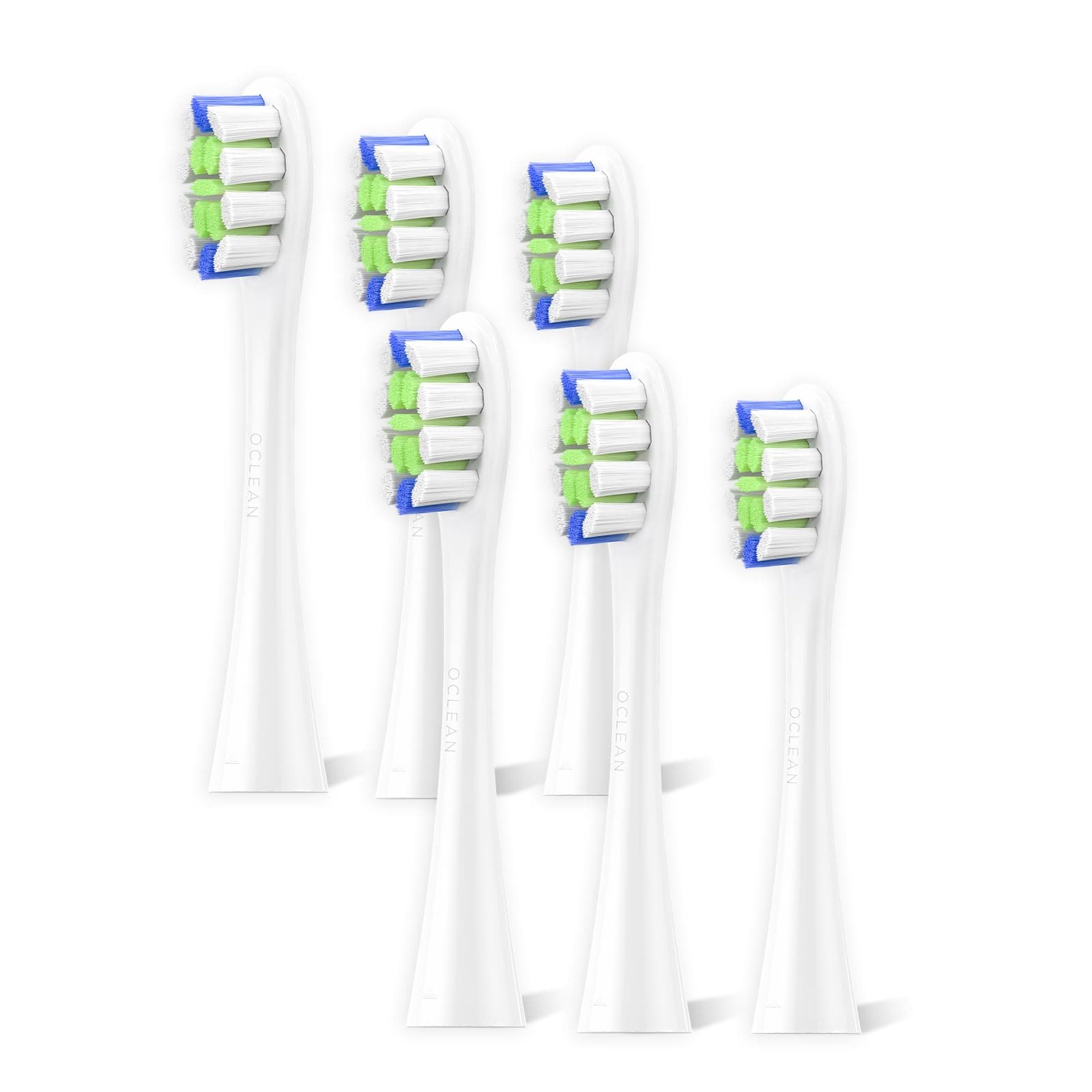 Oclean Replacement Toothbrush Heads, 6 Packs, White, Compatible with All Oclean Electric Toothbrush (Plaque Control)