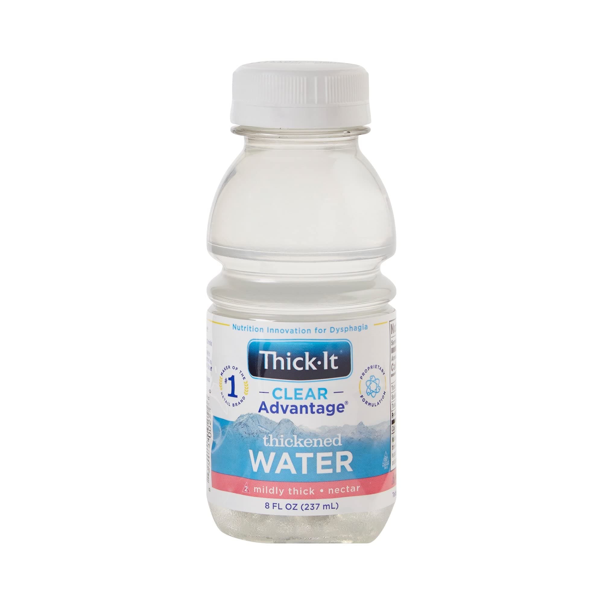Clear Advantage Mildy Thick Water, Nectar Consistency, Ready-to-Drink, Digestible Swallowing Aid, Hydration on the Go, Convenient & Ready-to-Use, No Mixing Needed, 8 oz Bottle (24 Pack)