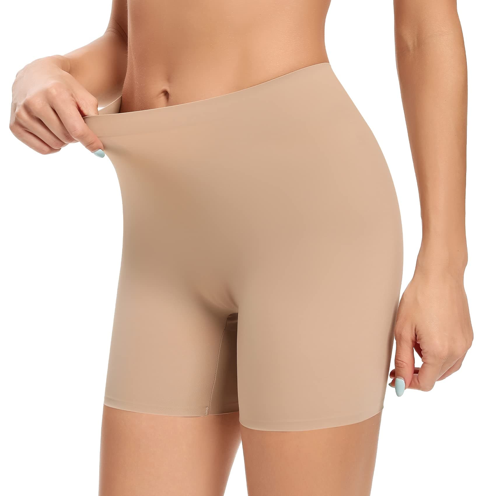WerenaSeamless Slip Shorts for Women Under Dress Shaping Boyshorts Panties Tummy Control Shapewear