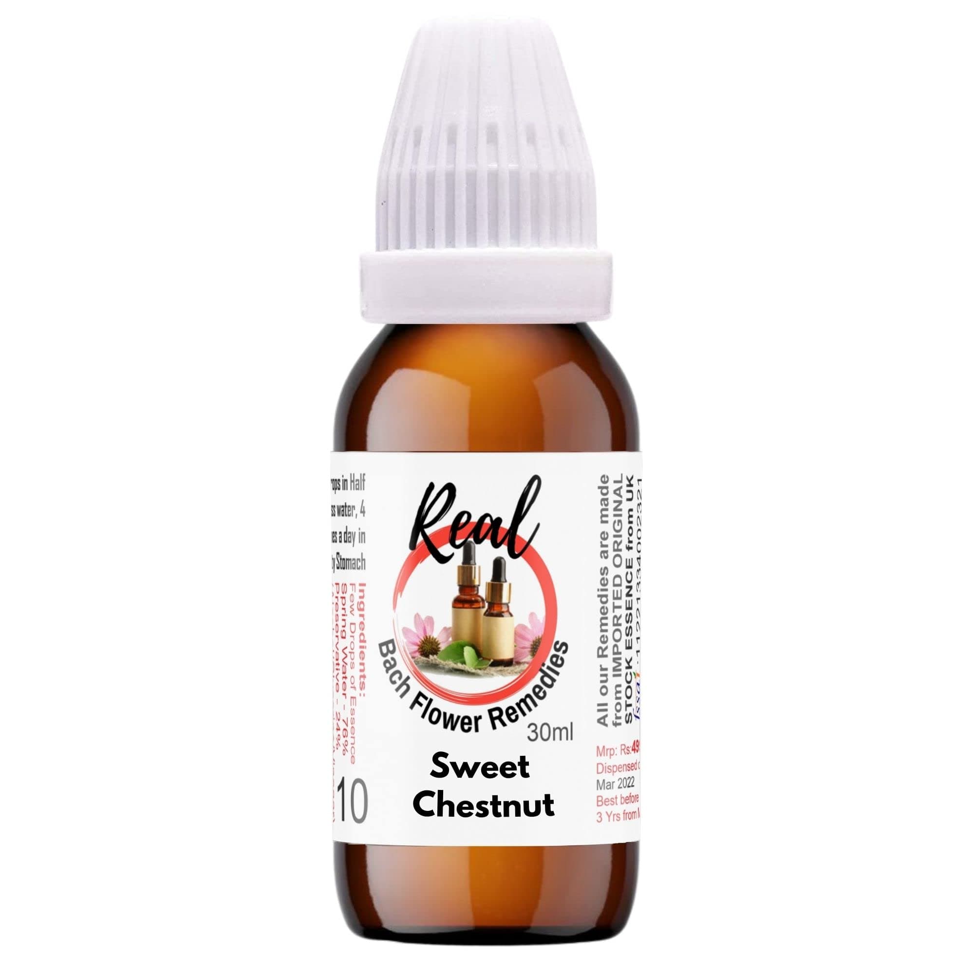 Sweet Chestnut 30ml - Original Imported Bach Flower Remedies prepared from the first Concentrate