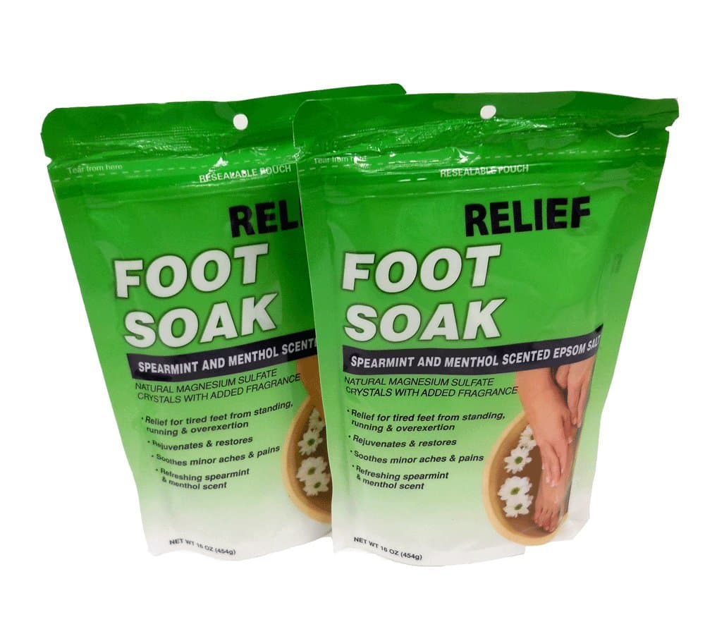 16-Ounce Foot Soak 2-Pack - Spearmint and Menthol Epsom Salt
