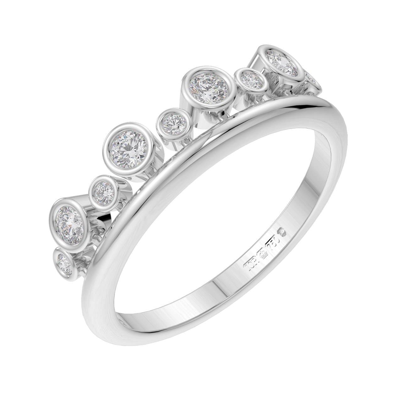 Fine Diamonds R us 0.25 carat Round Brilliant Cut Diamond Half Eternity Wedding Ring in Gold and Platinum|Luxury Deluxe Collection for Gift