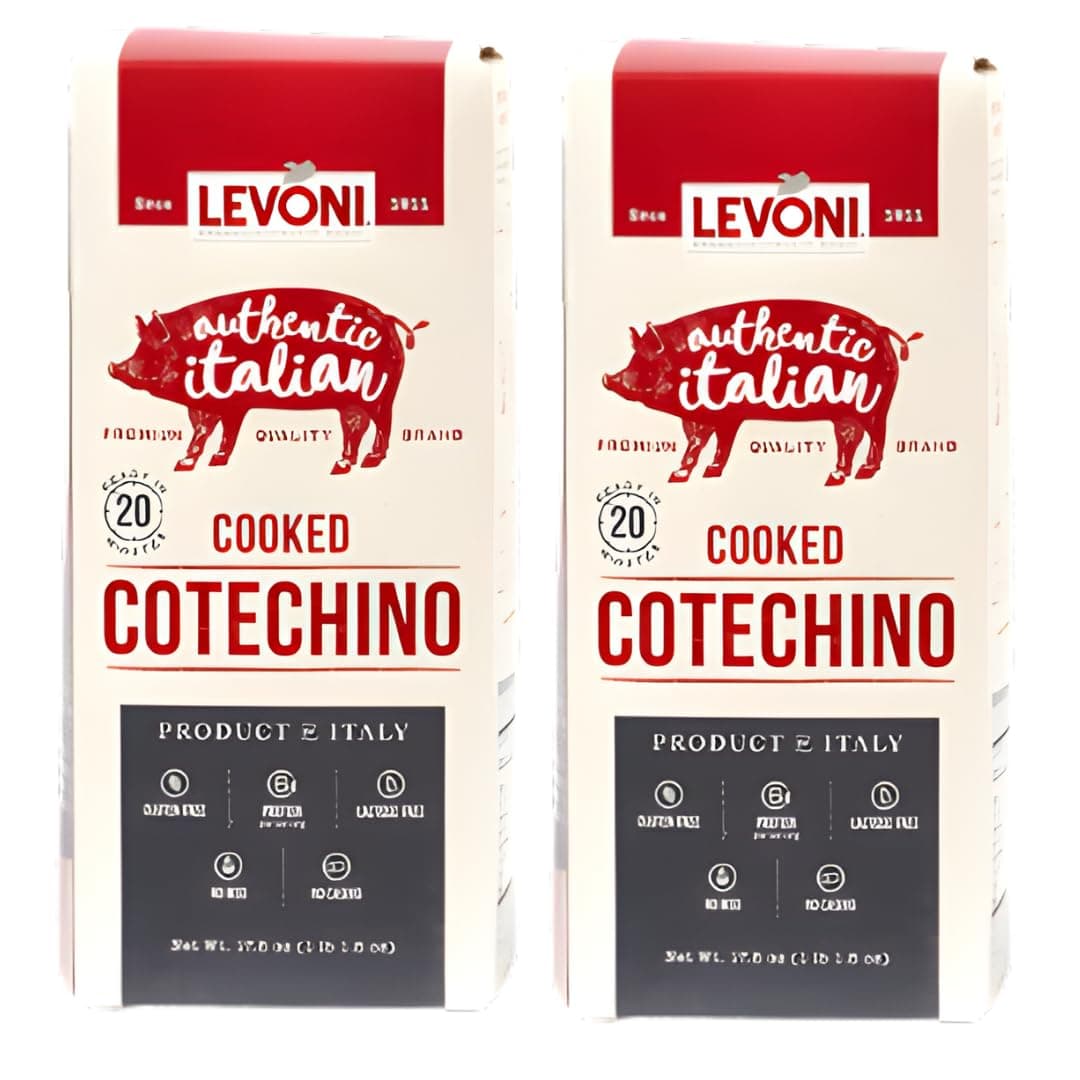 Levoni cotechino cotto PGI Modena cooked pork sausage, Pork sausage, Italian pork sausage, Organic pork sausage, pork breakfast sausage, Flavour in every bite, PGI Modena Cooked Pork sausage - 17.5 oz