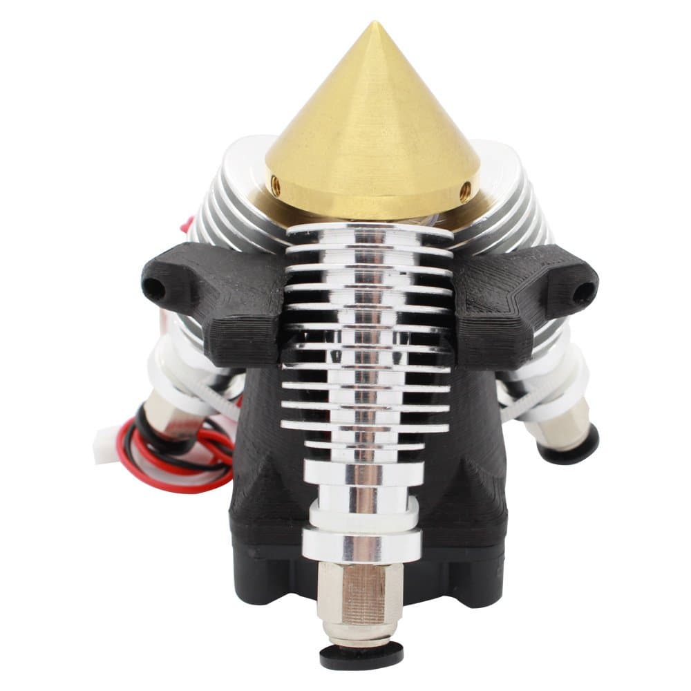 3D Printer Diamond V6 Extruder Hotend Heatsink RepRap 3 in 1 Out Multi Color Full Extruder kit for 1.75mm Filament / 0.4mm Nozzle /12V 40W Heater Cartridge