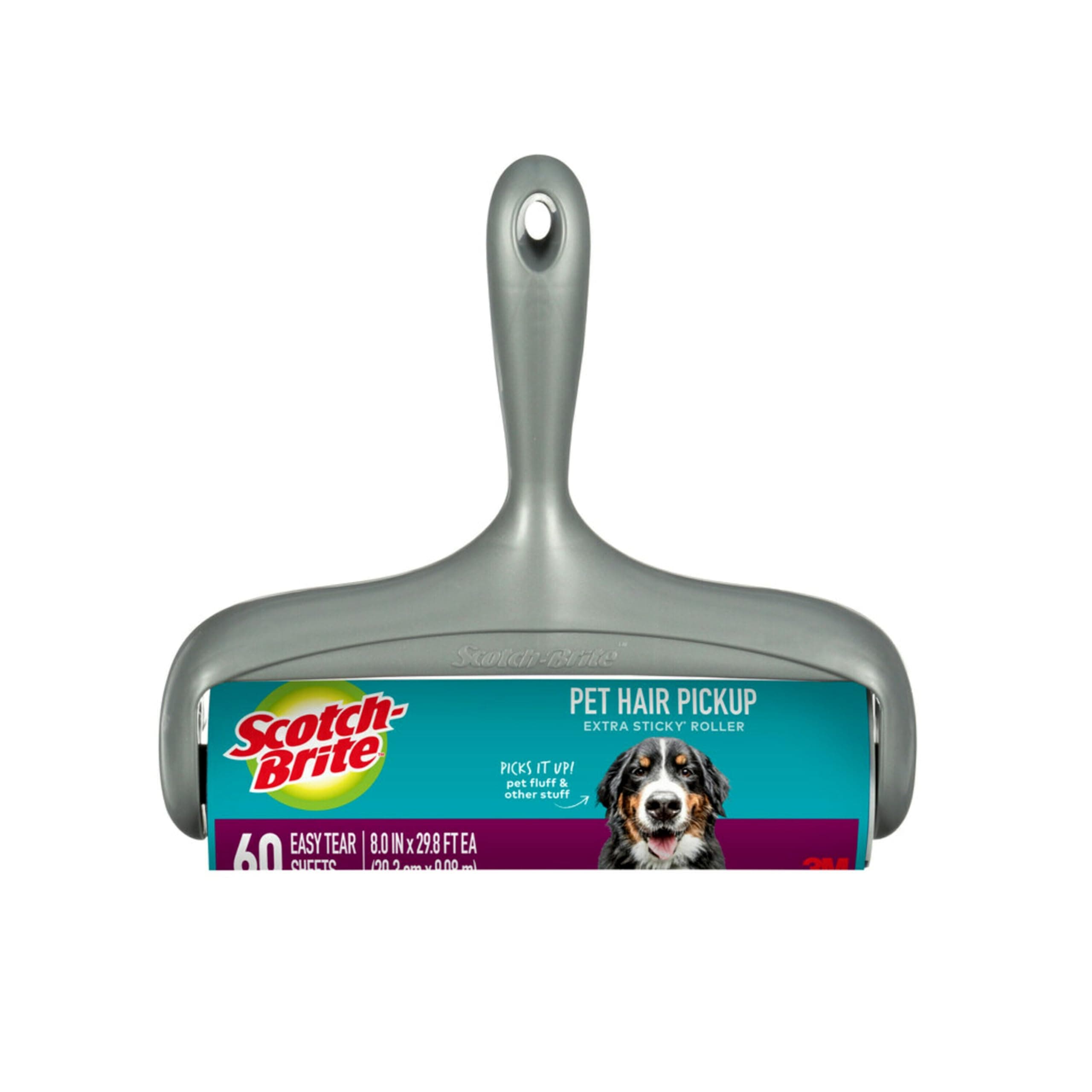 Scotch-Brite™ Pet Hair Pickup Large Surface Roller 839LSR-60-4, 8 in x 29.8 ft (20.3 cm x 9.08 m), 4/1