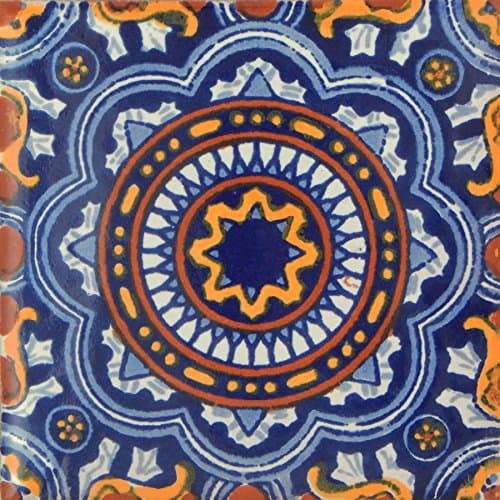 COLOR Y TRADICIÓN Talavera Mexican Hand Painted Tiles Box of 100