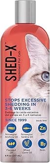 Shed-X Liquid Cat Supplement, 8oz – 100% Natural – Shed Defender, Help Excessive Cat Shedding with Cat Supplements of Essential Fatty Acids, Vitamins, and Minerals