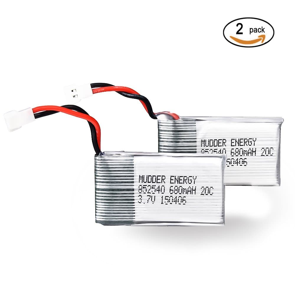 Mudder Upgraded 680mAh 3.7V Lipo Rechargeable Battery for Syma X5C X5SC X5SW Quadcopter with Integrated Protection Circuit