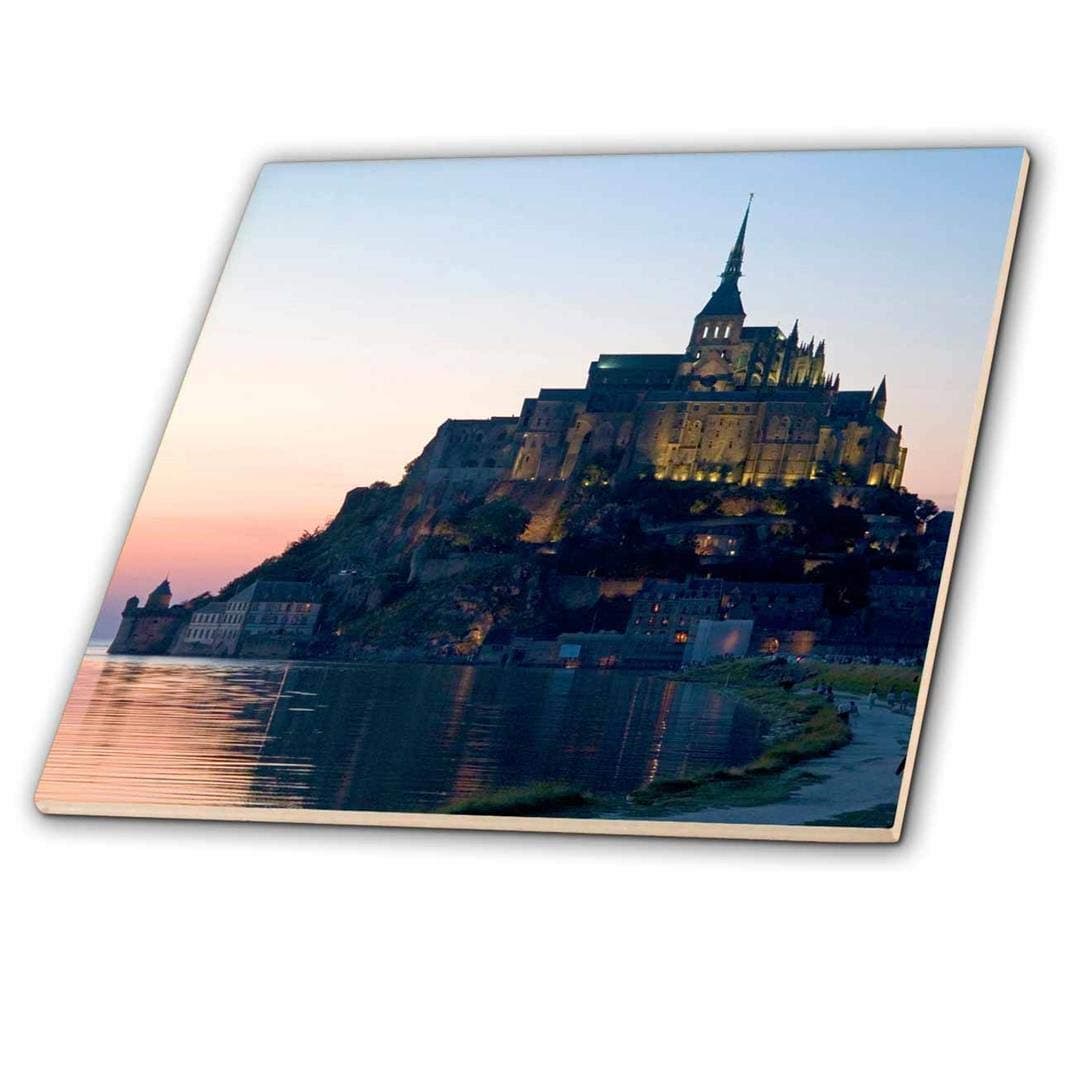 3dRosect_81505_3 Mont Saint Michel, Basse-Normandie, France Eu09 Dfr0451 David R. Frazier Ceramic Tile, 8"