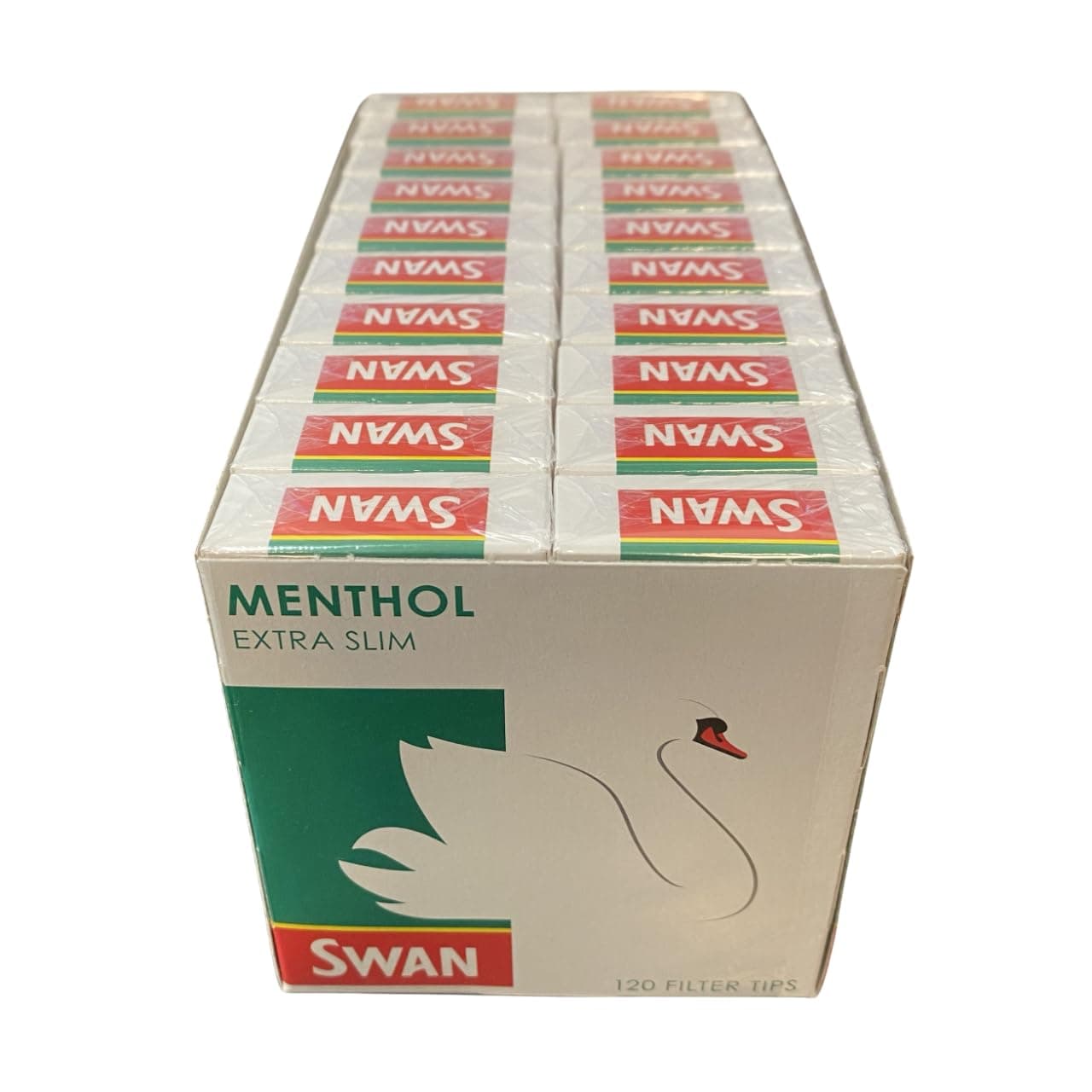 Swan Menthol Extra Slim Filter Tips 120s x 20 Packs = 2400 Filter Tips (Full Box)