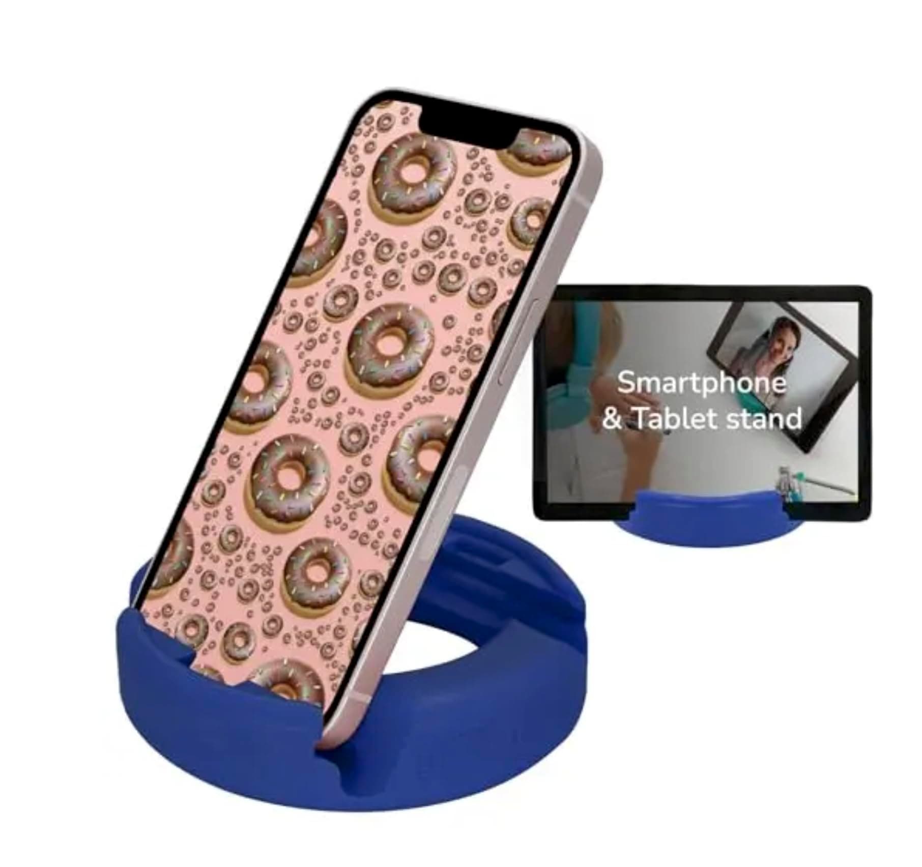 Original – Phone and Tablet Stand – Compatible with Devies UP to 0.5" Thick Including Protective Cases - for use at Work, at Home, Travel and on-the-go - Blue