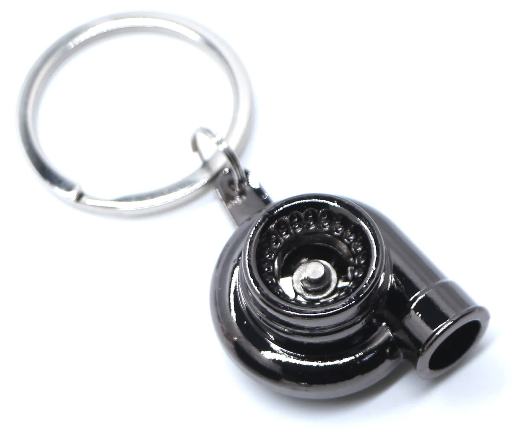 GT//Rotors Turbo Keychain Metal Spinning Turbocharger Automotive Mini Car Part Keychain Key Ring