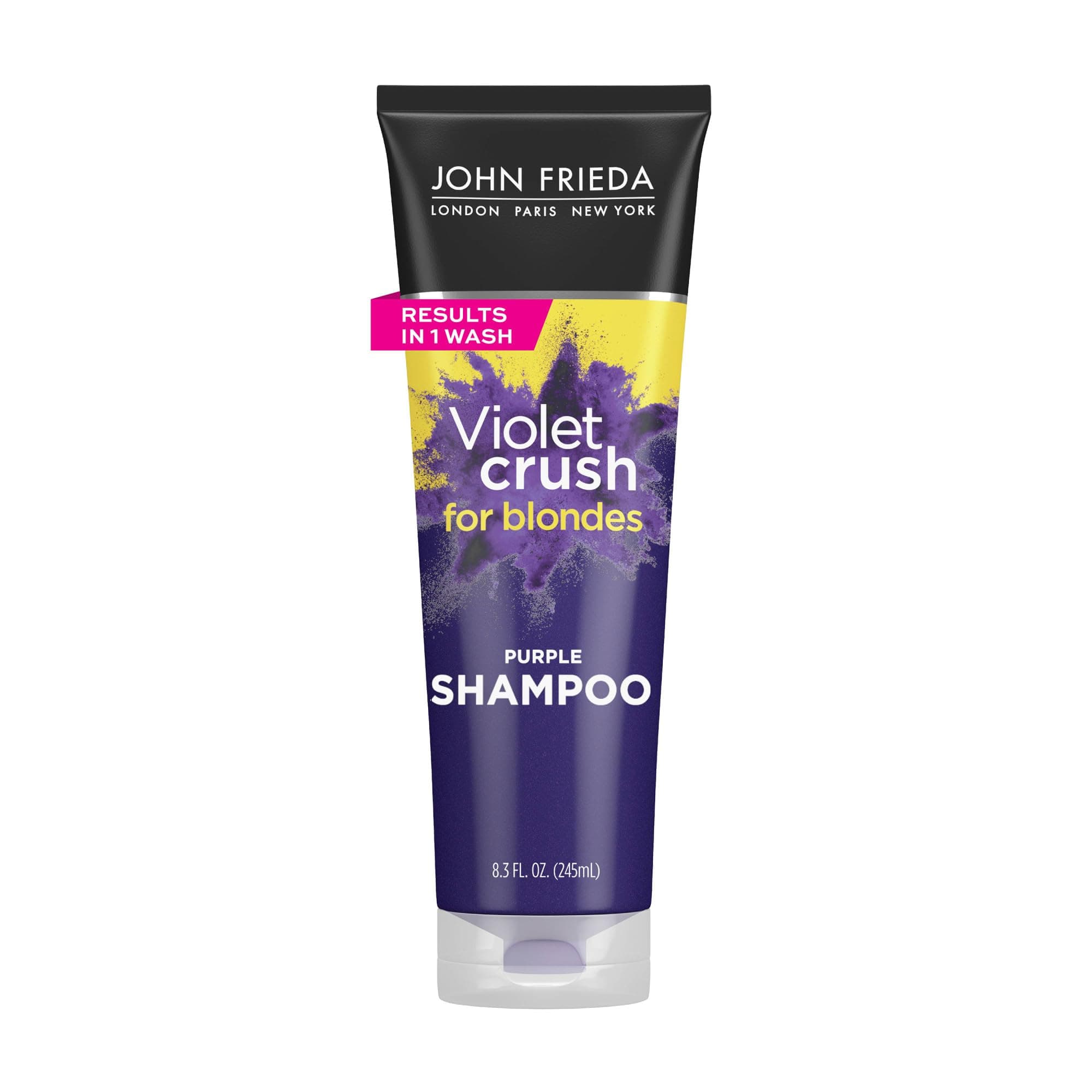 8.3 Ounce Shampoo for Blonde Hair, Violet Crush Purple Shampoo, Neutralizes Brassy Yellow Tones, Blonde Toner for Bleached, Platinum