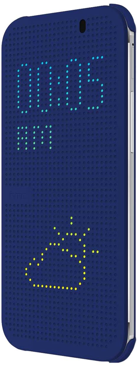 HTC Dot View Case for HTC One (M8) - Retail Packaging - Imperial Blue