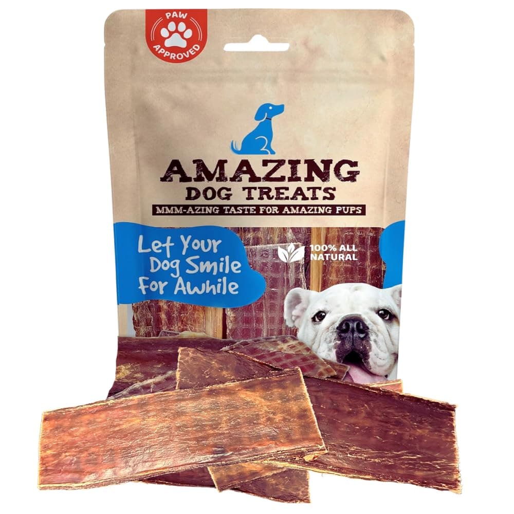 Amazing Dog Treats - Beef Esophagus Jerky for Dogs (6 Inch - 25 Pc/Pack) - Gullet Dog Chews