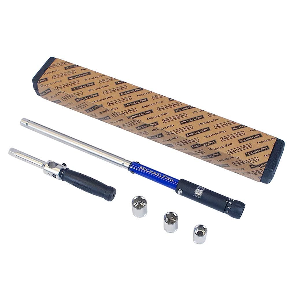 MichaelPro Click Torque Wrench - 2in1 with Lug Wrench 1/2 Inch Dr with 3 Sockets (11/16", 3/4", 13/16" / 17-19-21 mm) with Precise Micro Adjustment for Automotive and Changing Tires | MP001002